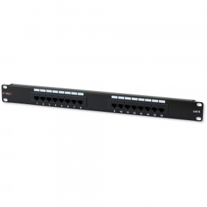 Patch Panel 1u Utp 16x Rj45 Cat6 Czarny